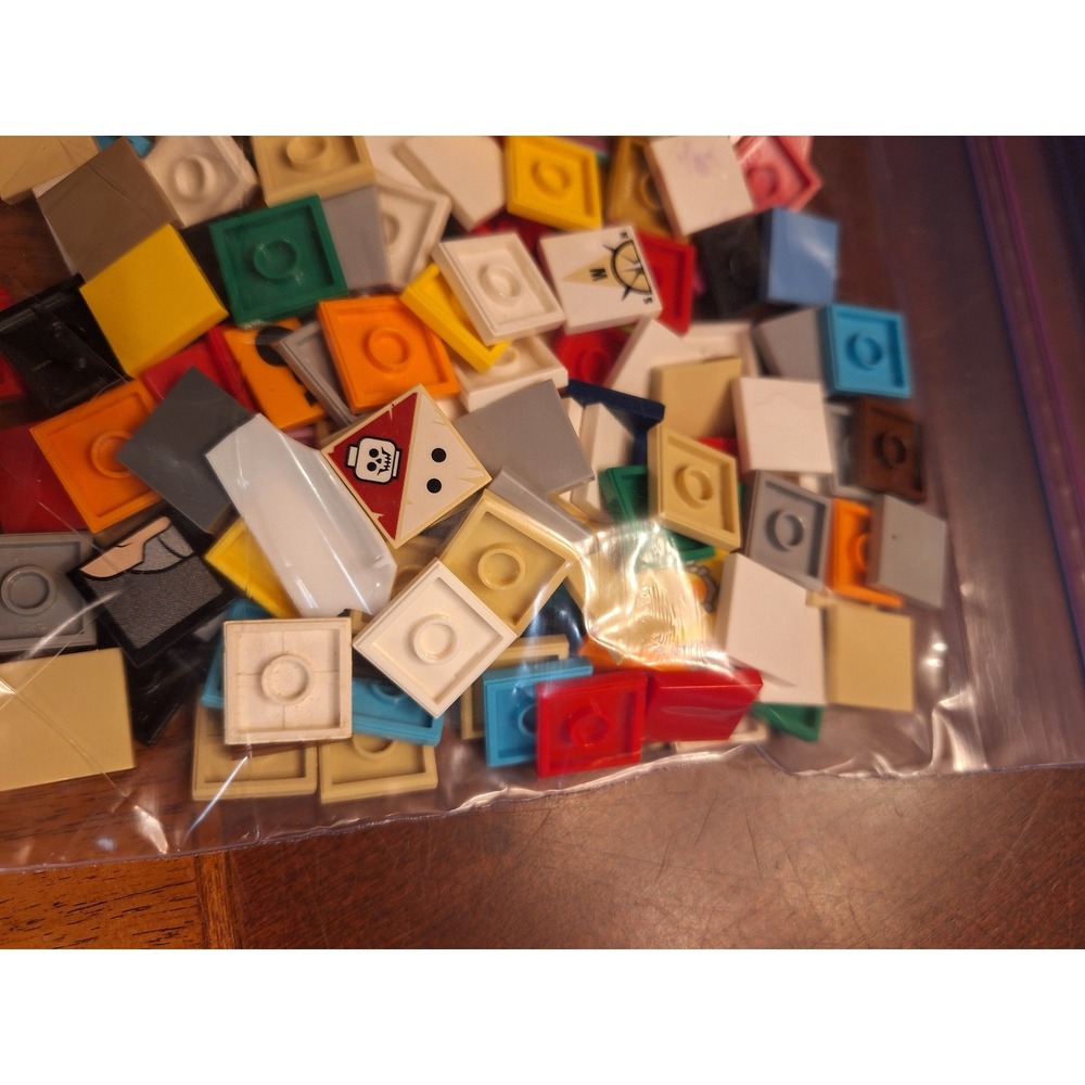 LEGO 2x2 Flat Tile Bulk Lot Assorted Colors Printed Pieces Specialty Parts 4 oz - Picture 4 of 9